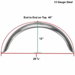 Manta Ray Smooth Steel Fender 6 Inch Width -Moto Core Parts 003499 lowbrow customs manta ray fender 6 inch steel specs