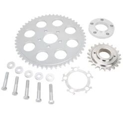 Belt To Chain Conversion Kit Harley 1200 Sportster 2004 & Up - Silver Sprocket