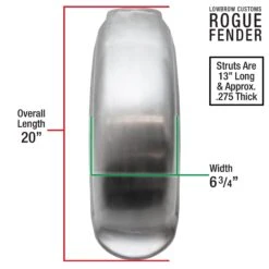 Rogue Fender - 1958-84 Harley-Davidson Panhead Shovelhead -Moto Core Parts 004438 lowbrow customs rogue fender 1966 1985 shovelhead specs