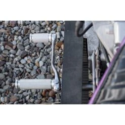 Pursuit Foot Peg Set - Raw Aluminum -Moto Core Parts 006476 Lowbrow Customs PursuitFootPegSet RawAluminum 1