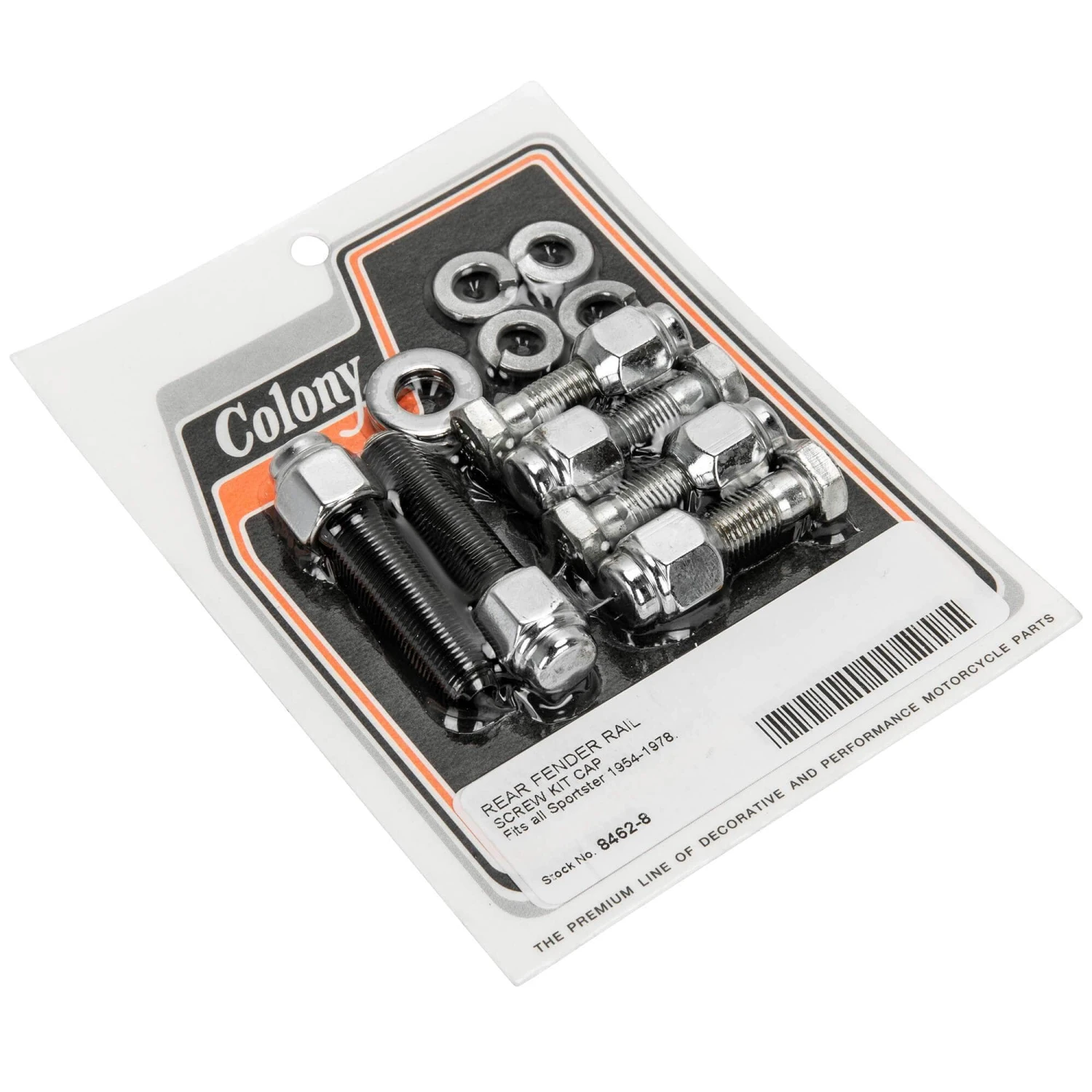 #8462-8 Rear Fender Rail Cap Screw Kit 1954-1978 Harley Davidson Sportster 1 #8462-8 Rear Fender Rail Cap Screw Kit 1954-1978 Harley Davidson Sportster