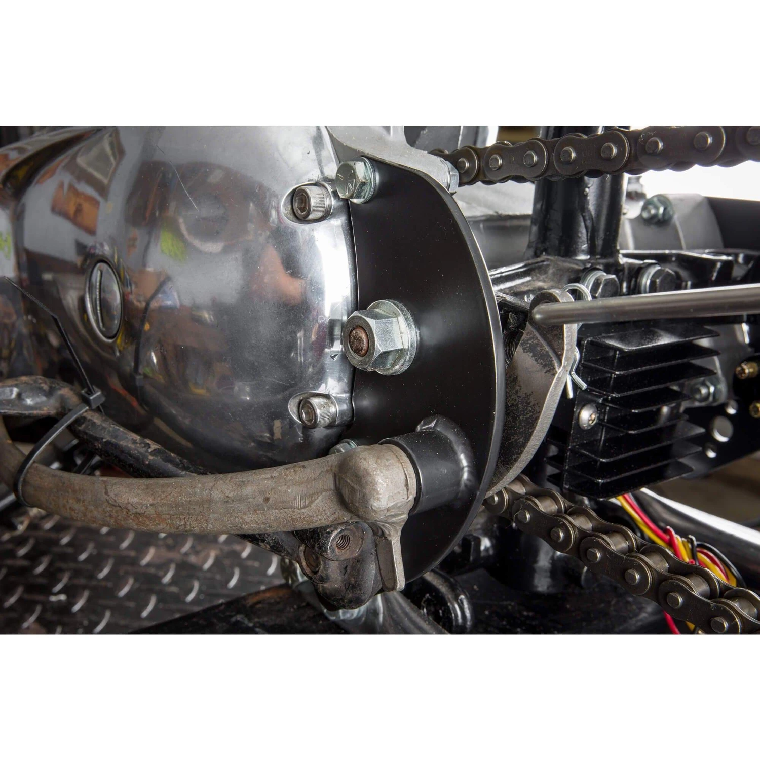 Rear Motor Mount Plates For Triumph Motorcycles - Chopper Style W/ Key Switch Hole - 1963 - 1970 Triumph 5 Rear Motor Mount Plates For Triumph Motorcycles - Chopper Style W/ Key Switch Hole - 1963 - 1970 Triumph - Image 5