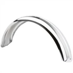 Ribbed Chrome Steel Fender 5 Inch Width
