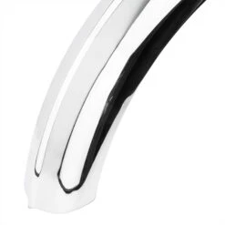 Ribbed Chrome Steel Fender 5 Inch Width -Moto Core Parts 010169 cycle standard ribbed chrome steel fender 5 in width 3