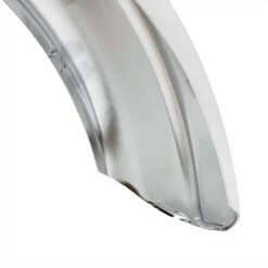 Ribbed Chrome Steel Fender 5 Inch Width -Moto Core Parts 010169 cycle standard ribbed chrome steel fender 5 in width 4