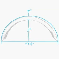 Ribbed Chrome Steel Fender 5 Inch Width -Moto Core Parts 010169 cycle standard ribbed chrome steel fender 5 in width specs