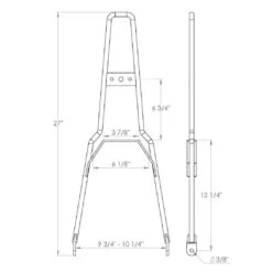 Chrome Square Top Sissy Bar - Flat Fender - Box Tail Light -Moto Core Parts 011900 Gasbox Chrome Square Top Sissy Bar Flat Fender Box Tail Light Specs