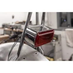 Chrome Pointed Sissy Bar - Flat Fender - Box Tail Light -Moto Core Parts 011908 Gasbox ChromePointedSissyBar FlatFender BoxTail Light 5