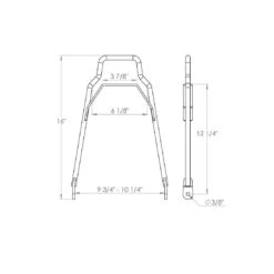 Chrome Shorty Grab Bar - Flat Fender -Moto Core Parts 011914 Gasbox Chrome Shorty Grab Bar Flat Fender Specs