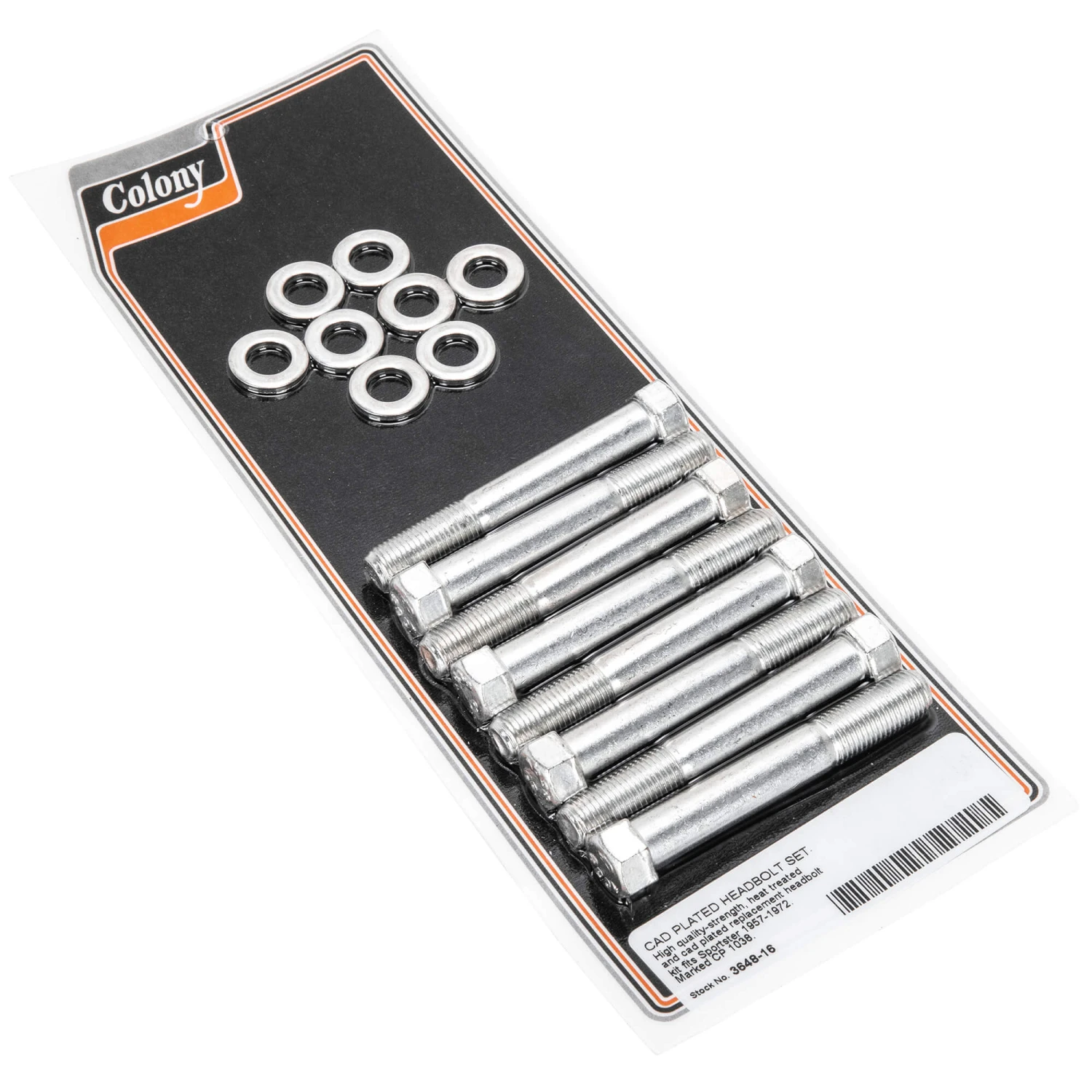 #3648-16 CAD Plated Headbolt Set 1957-72 Harley-Davidson Sportster XL 1 #3648-16 CAD Plated Headbolt Set 1957-72 Harley-Davidson Sportster XL