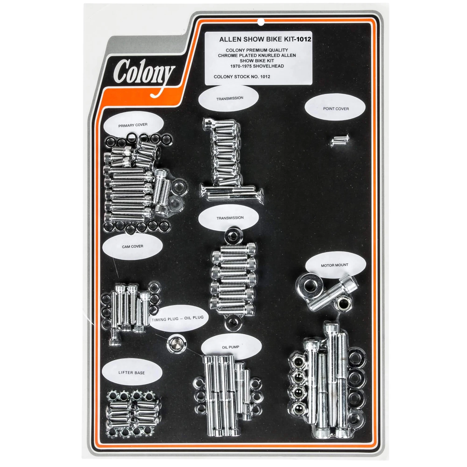 #1012 Complete Show Bike Kit Chrome Allen Hardware Harley 70-75 Shovelhead 1 #1012 Complete Show Bike Kit Chrome Allen Hardware Harley 70-75 Shovelhead