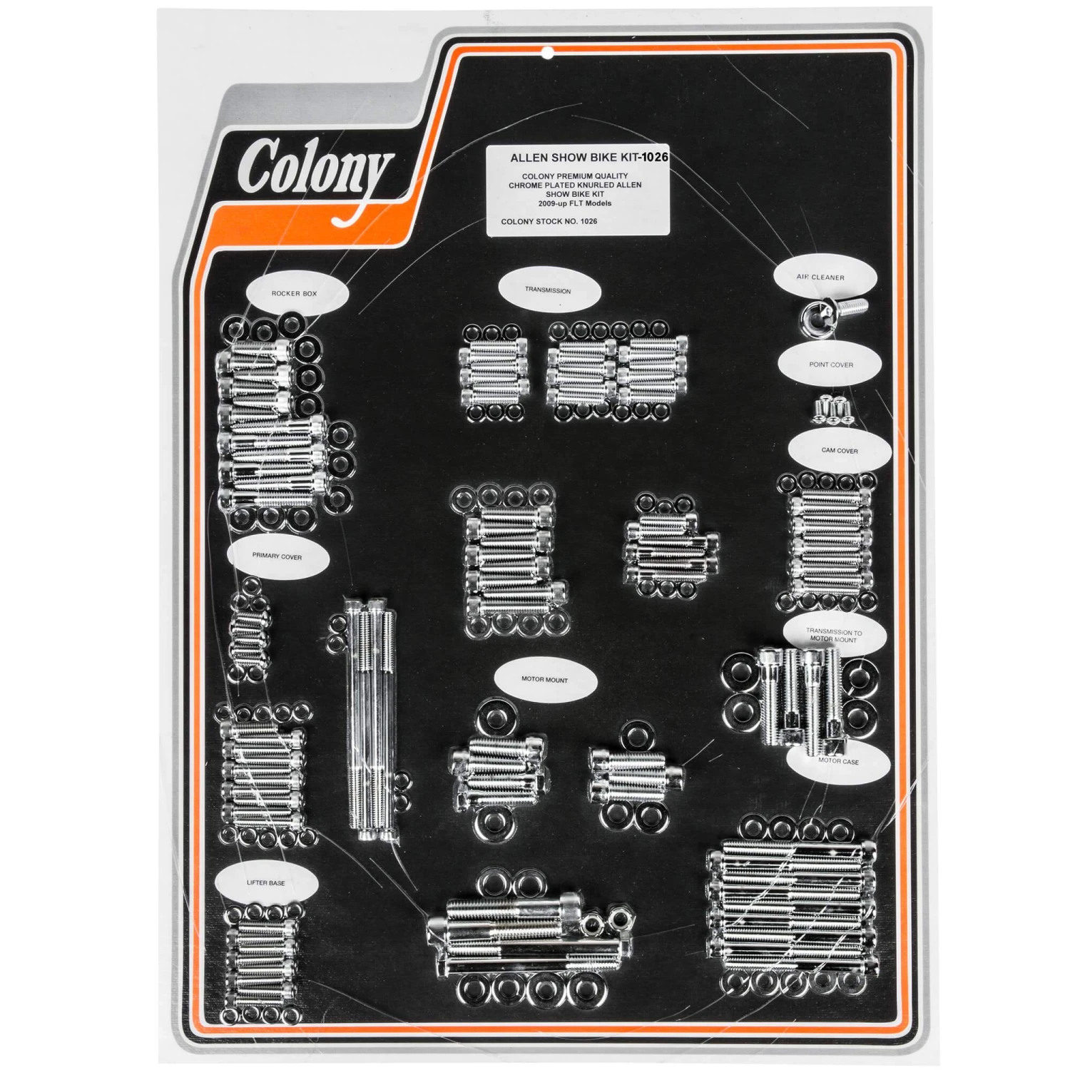 #1026 Complete Show Bike Kit Chrome Allen Hardware Harley 09-up FLT 1 #1026 Complete Show Bike Kit Chrome Allen Hardware Harley 09-up FLT