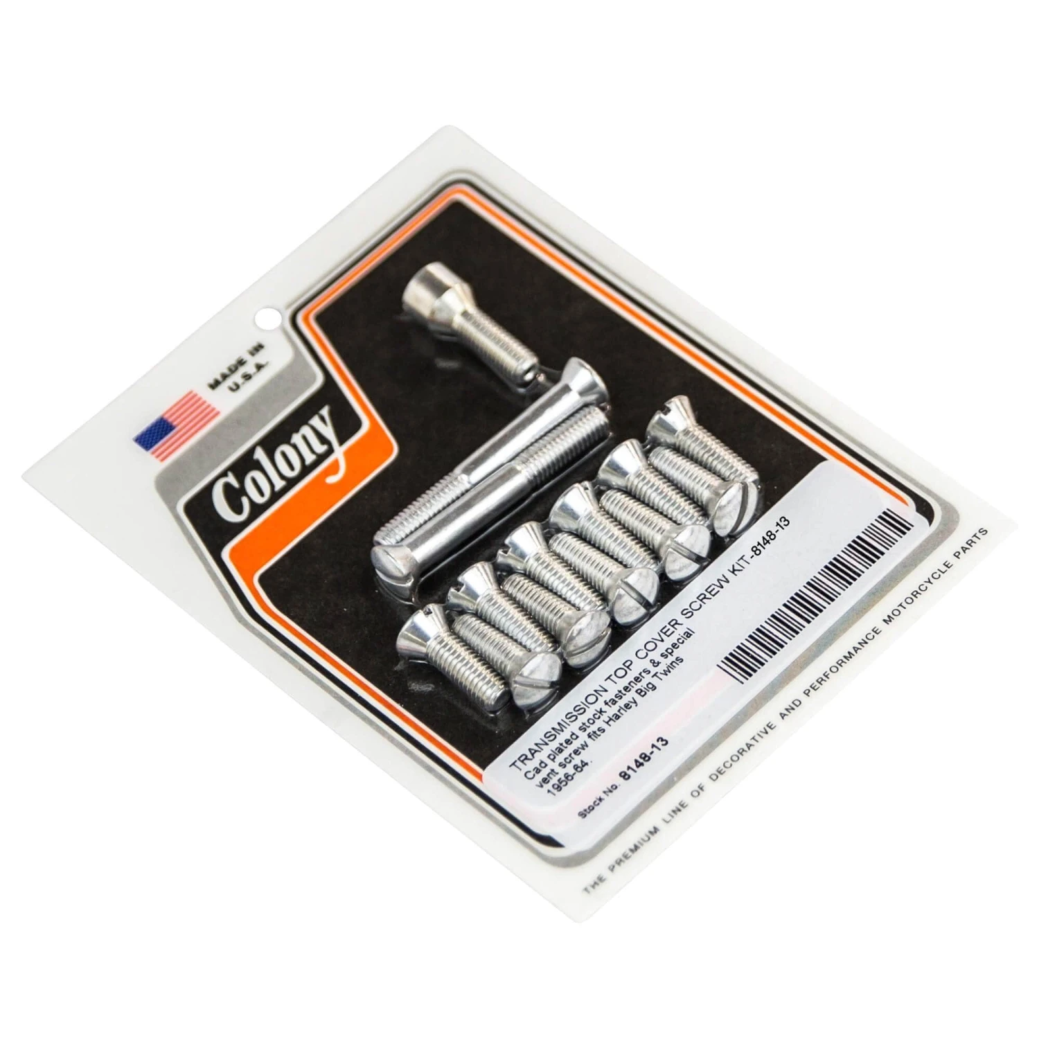 #8148-13 Transmission Top Cover Screw Kit CAD Plated Fits 1956-64 Harley Davidson Big Twins 1 #8148-13 Transmission Top Cover Screw Kit CAD Plated Fits 1956-64 Harley Davidson Big Twins