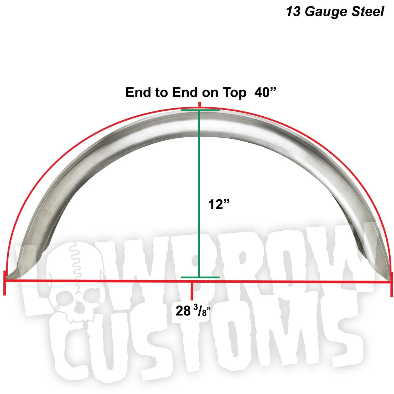 Stingray Ribbed Steel Fender 6 Inch Width 7 Stingray Ribbed Steel Fender 6 Inch Width - Image 7