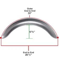 Ribbed Handmade Steel Fender - For 16 Inch Tires -Moto Core Parts large 3474 003474 cooper smithing co handmade steel fender 16 by 5 specs
