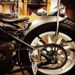 Ribbed Handmade Steel Fender - For 16 Inch Tires -Moto Core Parts large 3474 fender